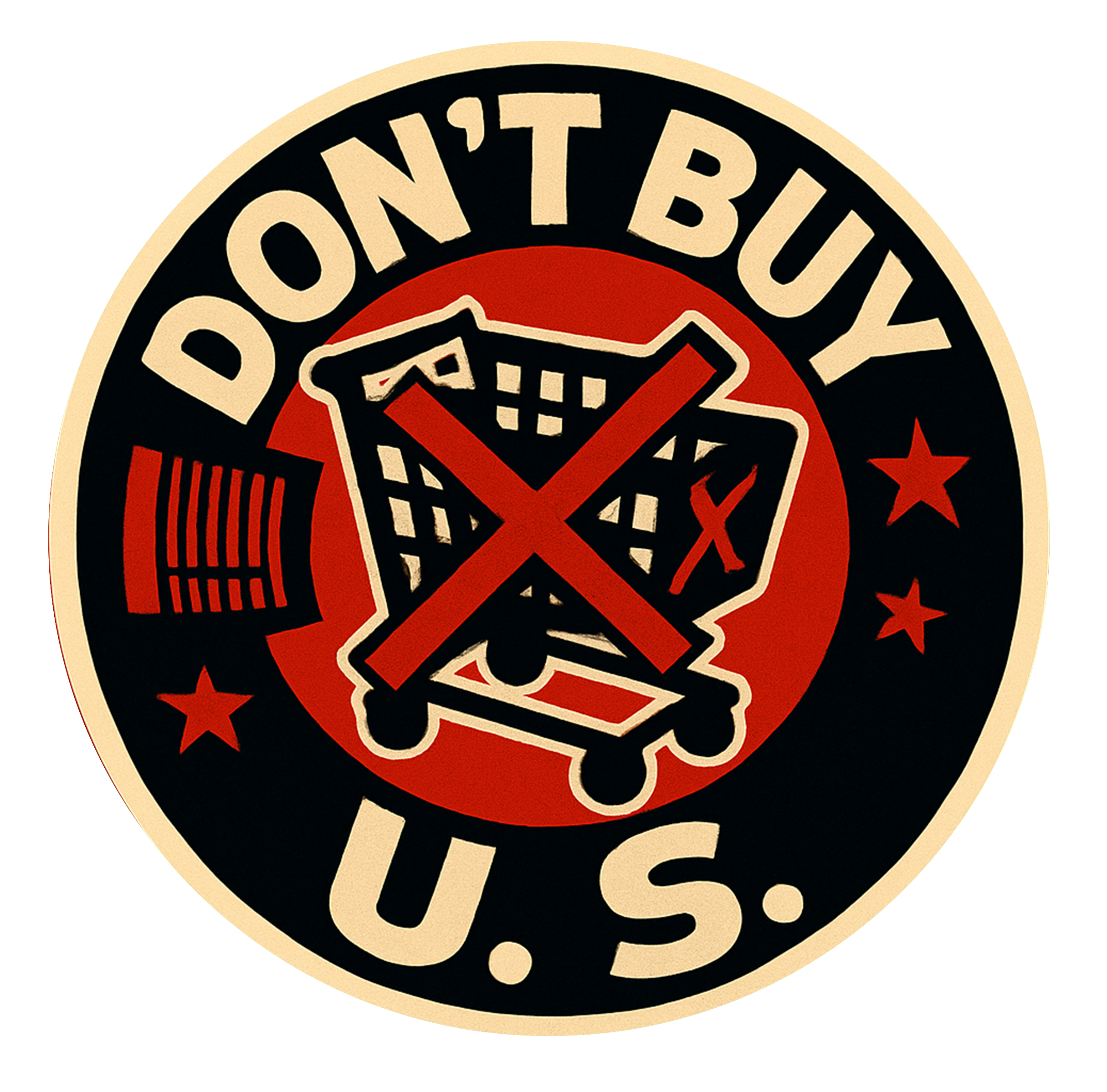 Political sticker design by StopTrump as a democratic protest signal