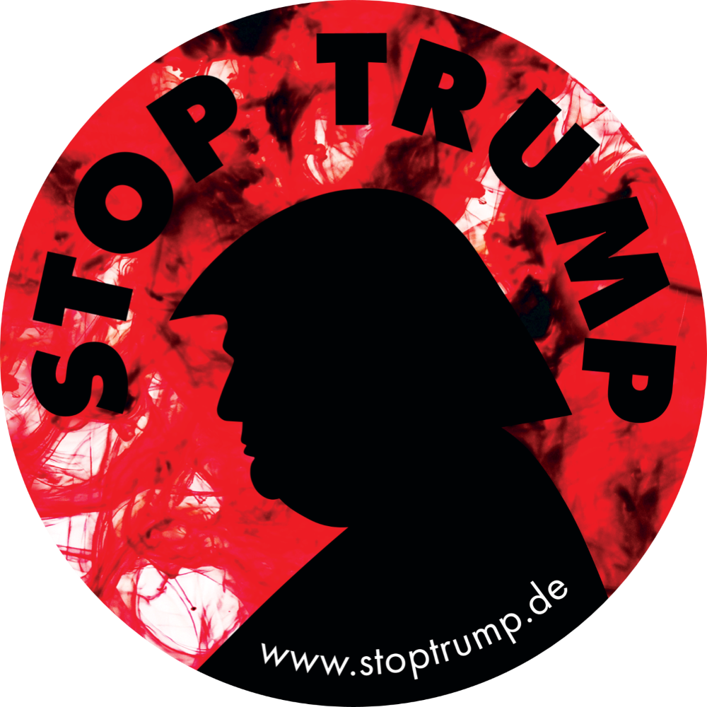 Anti-Trump protest art by StopTrump as visible resistance against Trumpism